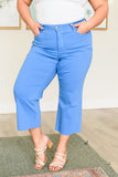 Lisa Hi-Rise Control Top Wide Leg Crop Judy Blue Jeans in Sky Blue - ONLINE EXCLUSIVE!