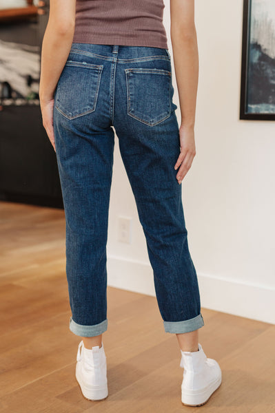 London Midrise Cuffed Boyfriend Judy Blue Jeans - ONLINE EXCLUSIVE!