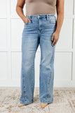 88766   Melia Hi-Rise Side Seam Detail Wide Leg Judy Blue Jeans - ONLINE EXCLUSIVE!