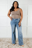 88766   Melia Hi-Rise Side Seam Detail Wide Leg Judy Blue Jeans - ONLINE EXCLUSIVE!