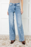 88766   Melia Hi-Rise Side Seam Detail Wide Leg Judy Blue Jeans - ONLINE EXCLUSIVE!