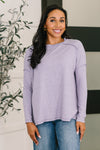 Mellow Mood Heathered Pullover in Lavender