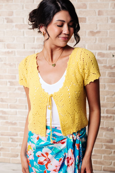 Nighttime Coffee Cardigan in Pineapple - ONLINE EXCLUSIVE!