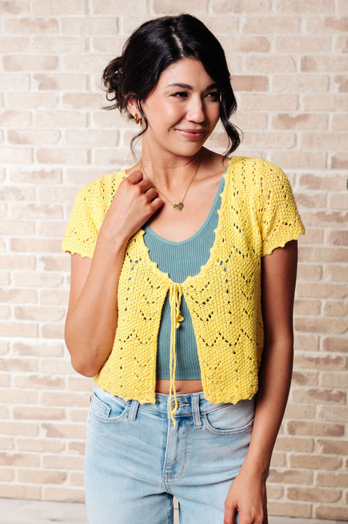 Nighttime Coffee Cardigan in Pineapple - ONLINE EXCLUSIVE!