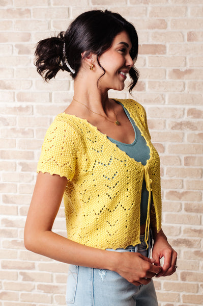 Nighttime Coffee Cardigan in Pineapple - ONLINE EXCLUSIVE!