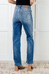 82632   Nivea Hi-Rise Vintage Wash Thermal Straight Judy Blue Jeans - ONLINE EXCLUSIVE!