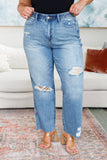 Nora High Rise Rigid Magic Destroy Slim Straight Judy Blue Jeans - ONLINE EXCLUSIVE!