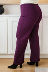 Petunia High Rise Wide Leg Judy Blue Jeans in Plum - ONLINE EXCLUSIVE!