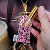 Pink Leopard LippyClip KISS for larger lip balms, essential oil rollers, etc.