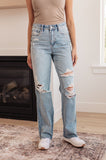 Ramona Hi-Rise Rigid Magic Destroyed Straight Judy Blue Jeans - ONLINE EXCLUSIVE!