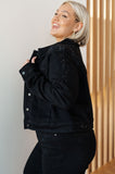 Reese Rhinestone Denim Jacket in Black by Judy Blue Jeans - ONLINE EXCLUSIVE!