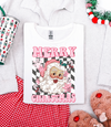 Retro Pink Santa Graphic Tee and Sweatshirt