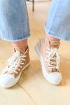 Run Me Down Velvet High Tops in Tan by Corky's - ONLINE EXCLUSIVE!