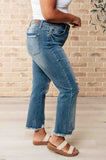Sammy High Waist Distressed Crop Straight Leg Judy Blue Jeans - ONLINE EXCLUSIVE!