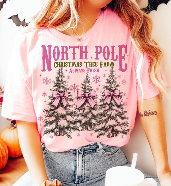 Gretchen North Pole Christmas Tree Farm Graphic T-Shirt