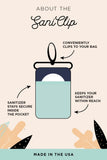 CLASSIC:  Bubble Gum Pink SaniClip Hand Sanitizer Holder - made to order