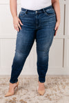 Skylar Mid Rise Thermal Vintage Skinny Judy Blue Jeans