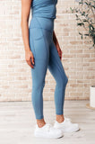 Somewhere to Start Leggings in Dusty Blue - ONLINE EXCLUSIVE!