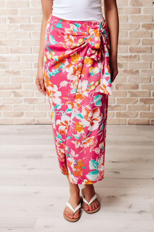 Take Me Outside Wrap Around Skirt in Magenta - ONLINE EXCLUSIVE!