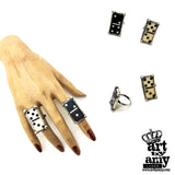 Mini Adjustable Domino Rings by Art by Amy