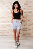 We're Only Getting Better Drawstring Shorts in Grey - ONLINE EXCLUSIVE!