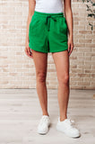 We're Only Getting Better Drawstring Shorts in Kelly Green - ONLINE EXCLUSIVE!