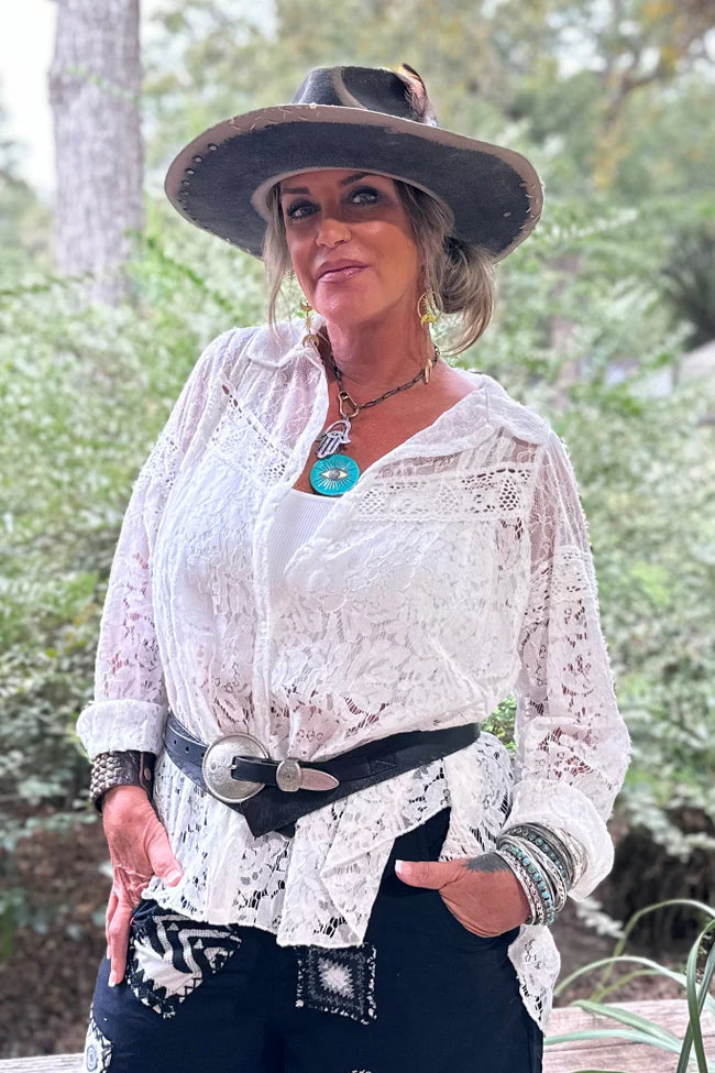 Kimberly Floral Medley Lace Top by Jaded Gypsy