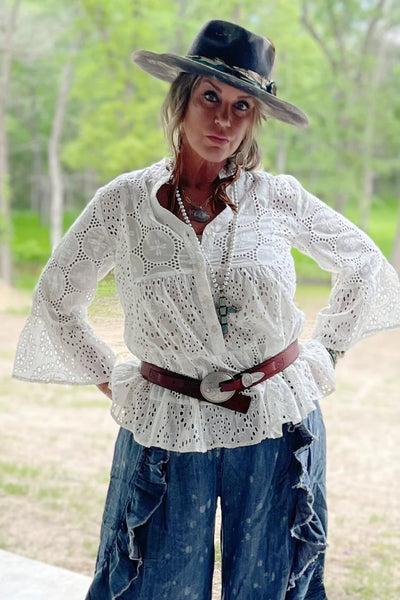 Stevie New Day Dawning Eyelet Top by Jaded Gypsy