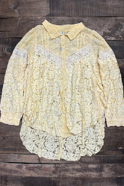 Kimberly Floral Medley Lace Top by Jaded Gypsy