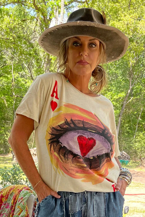 Vicki Ace of Hearts Moon Dance T-Shirt by Jaded Gypsy