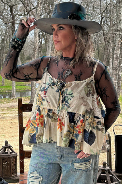 Gloria Trellis Vines Lace Top by Jaded Gypsy