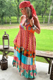Onyx Kantha Sunrise Halter Dress by Jaded Gypsy