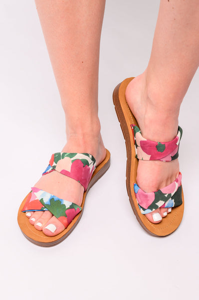 With a Twist Sandal in Flowers by Corky's - ONLINE EXCLUSIVE!