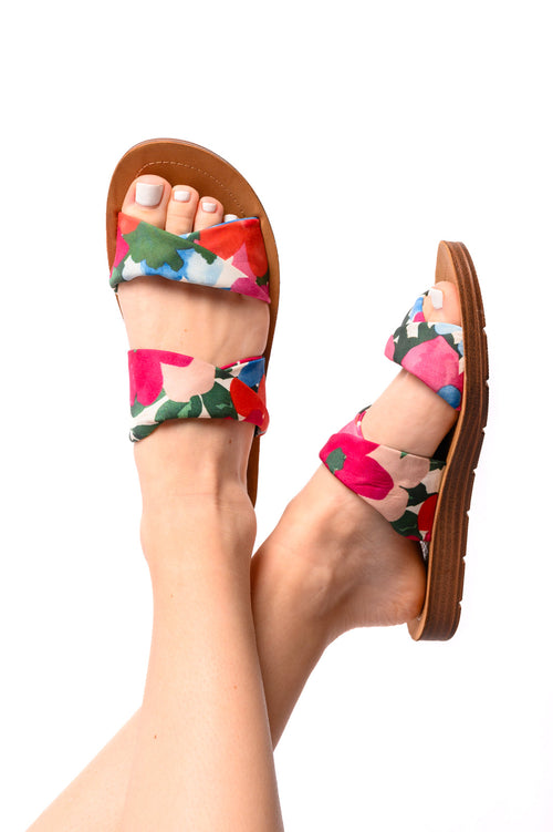 With a Twist Sandal in Flowers by Corky's - ONLINE EXCLUSIVE!