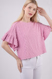 Ronnie Texture Ruffle Short Sleeve Top - ONLINE EXCLUSIVE!