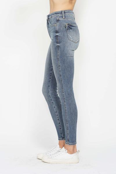 Ashley Hi-Rise Tummy Control Contrast Wash Skinny Judy Blue Jeans - ONLINE EXCLUSIVE!