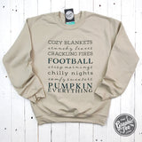 Autumn Words Cozy Sand Crew neck Sweatshirt - ONLINE EXCLUSIVE!