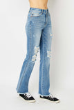 Ryker Hi-Rise Distressed Raw Hem Bootcut Judy Blue Jeans - ONLINE EXCLUSIVE!