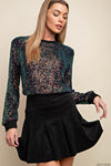 Berri Sequin Mesh Lined Top