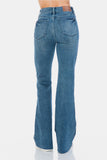 Paislee Mid-Rise Tummy Control Cut Hem Flare Judy Blue Jeans - ONLINE EXCLUSIVE!