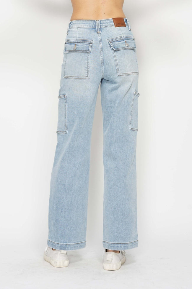 Paislee High Waist Straight Cargo Judy Blue Jeans - ONLINE EXCLUSIVE!