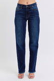 Rylan Hi-Rise Raw Hem Straight Leg Judy Blue Jeans - ONLINE EXCLUSIVE!