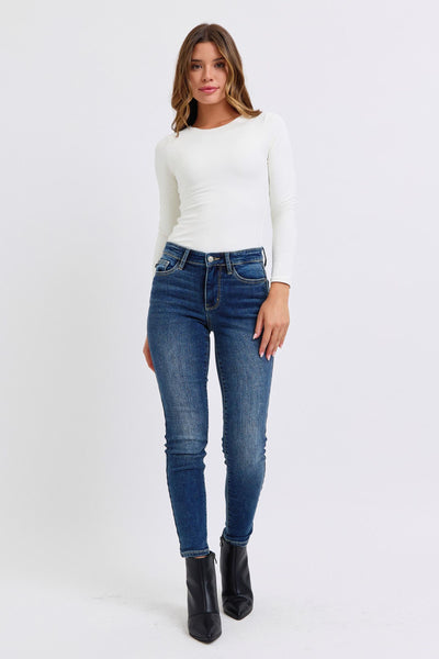 Cynthia Mid-Rise Waist Skinny Judy Blue Jeans with Thermal Lining - ONLINE EXCLUSIVE!