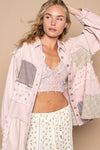 Arianna POL Raw Hem Patchwork Dropped Shoulder Jacket - ONLINE EXCLUSIVE!