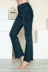 Meaghan Mid-Rise Button Fly Hem Destroy Straight Judy Blue Jeans - ONLINE EXCLUSIVE!