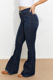 Amanda Hi-Rise Raw Hem Flare Judy Blue Jeans