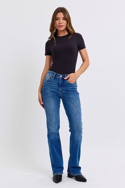 Rylee Mid-Rise Bootcut Judy Blue Jeans with Thermal Lining - ONLINE EXCLUSIVE!