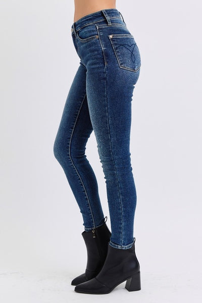 Cynthia Mid-Rise Waist Skinny Judy Blue Jeans with Thermal Lining - ONLINE EXCLUSIVE!