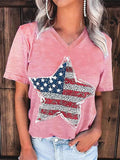 Aggie US Flag Graphic V-Neck Short Sleeve T-Shirt - ONLINE EXCLUSIVE!