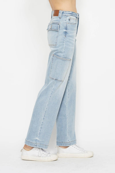 Paislee High Waist Straight Cargo Judy Blue Jeans - ONLINE EXCLUSIVE!